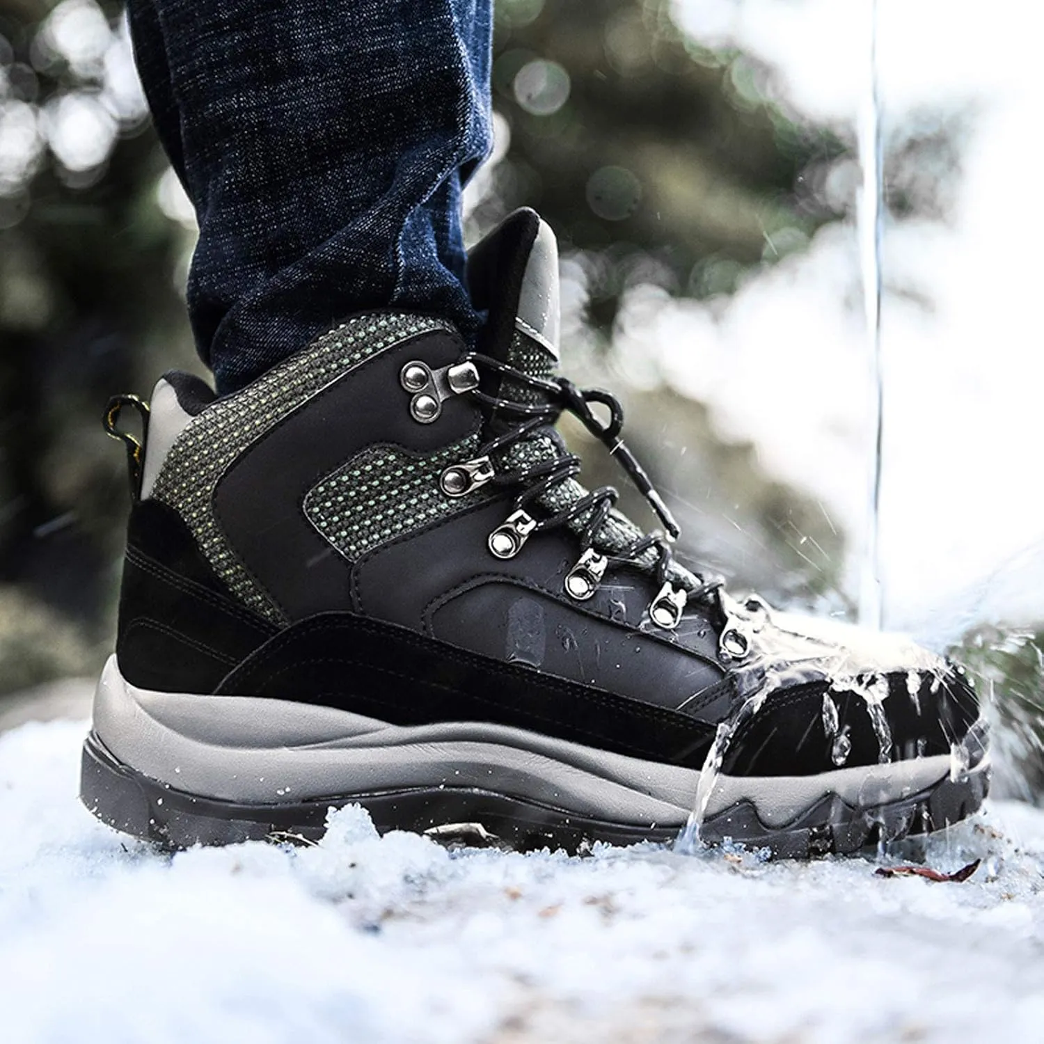 0 Outdoor Women's Electric Heated Shoes, Black, Female 38, Foot Warmer with 3 Temperature Settings and Remote Control for Feet Cold Relief Winter