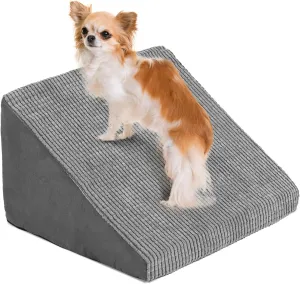1 Pack Dog Ramps/Stairs for Stairs, Foam Pet Ramp Stairs for Any Staircase, Non-Slip Dog Pet Steps for Small Dogs, Stair Ramp for Injured Dogs and Older Cats with Anti-Slip Strip