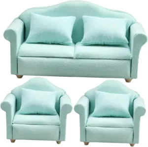 1 Set Miniature Dollhouse Sofa Deep Armchair Sofa for Home Decor Photo Props and Miniature Landscapes Mini Furniture Model for Dollhouse Enthusiasts