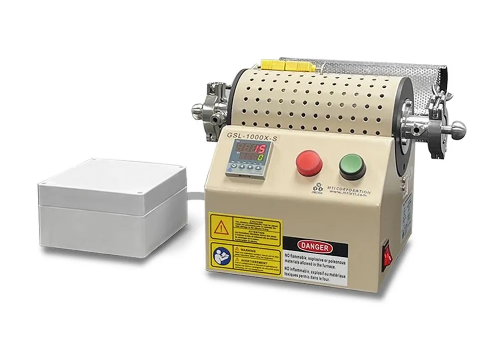 1000°C Mini Tube Furnace with 20 mm Tube and Vacuum Flange - GSL1000X20
