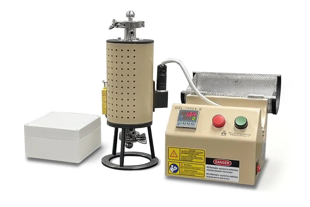 1000°C Mini Tube Furnace with 20 mm Tube and Vacuum Flange - GSL1000X20