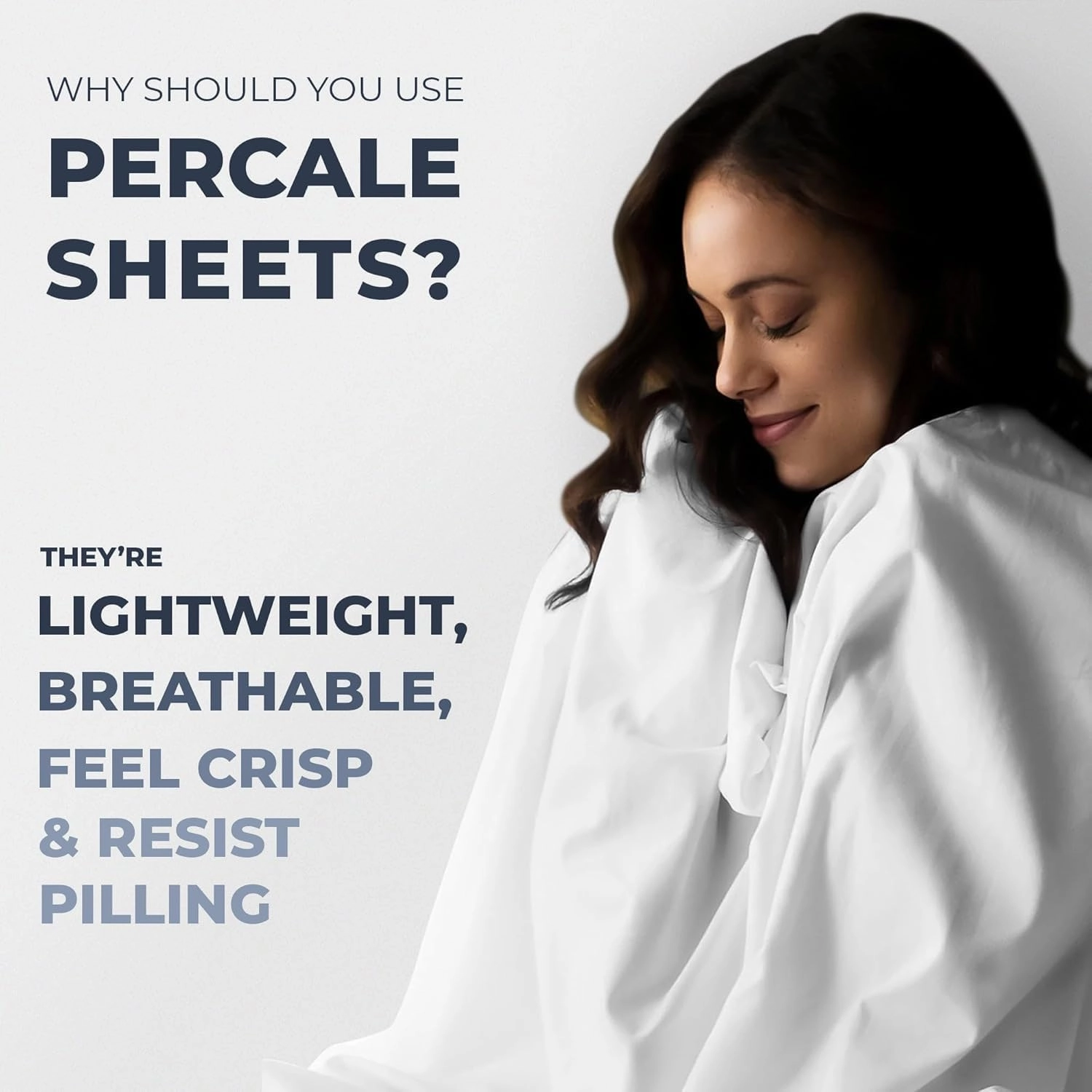 100% Egyptian Cotton Percale Sheets King Size - Genuine Luxurious 400 Thread Count - Naturally Crisp, Breathable, Skin-Friendly & Cooling - Softer After Each Wash - Oeko-TEX Certified Giza