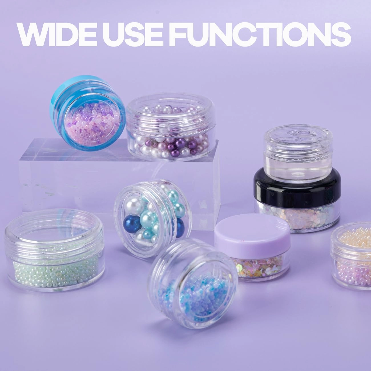 10 Gram 100 Count Sample Containers, Small Plastic Containers with Lids, Empty Sample Jars with Labels and Mini Disposable Spatulas(Pink Lid)