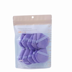 10pcs Heart Shaped Makeup Sponge Puff Set – Soft Triangle Powder Puff and Beauty Blender for Loose Powder, Foundation & Compact Application – Reusable, Non-Latex, Purple Color