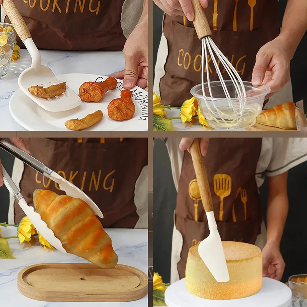 11 Piece Silicone Cooking Utensil Set Food Grade Practical Kitchenware