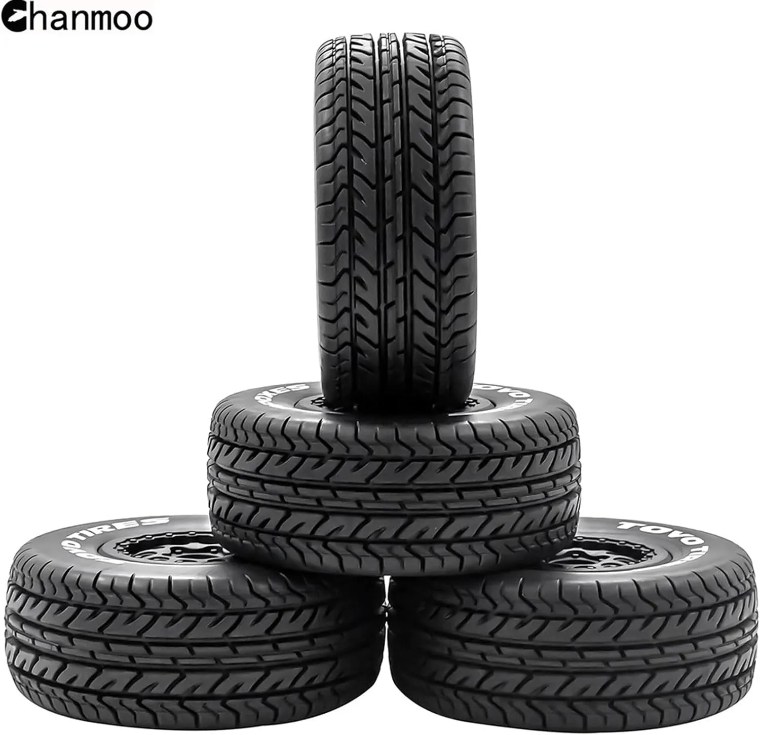 1/10 RC Short Course Truck Wheels and Tires with 12mm Hex 1:10 Scale Off Road Tyres for 1/10 RC Off-Road Car Traxxas TRX4 Slash Arrma Losi Tenacity Vkar 10sc Hpi RC Buggy Car 4PCS (D Tires)