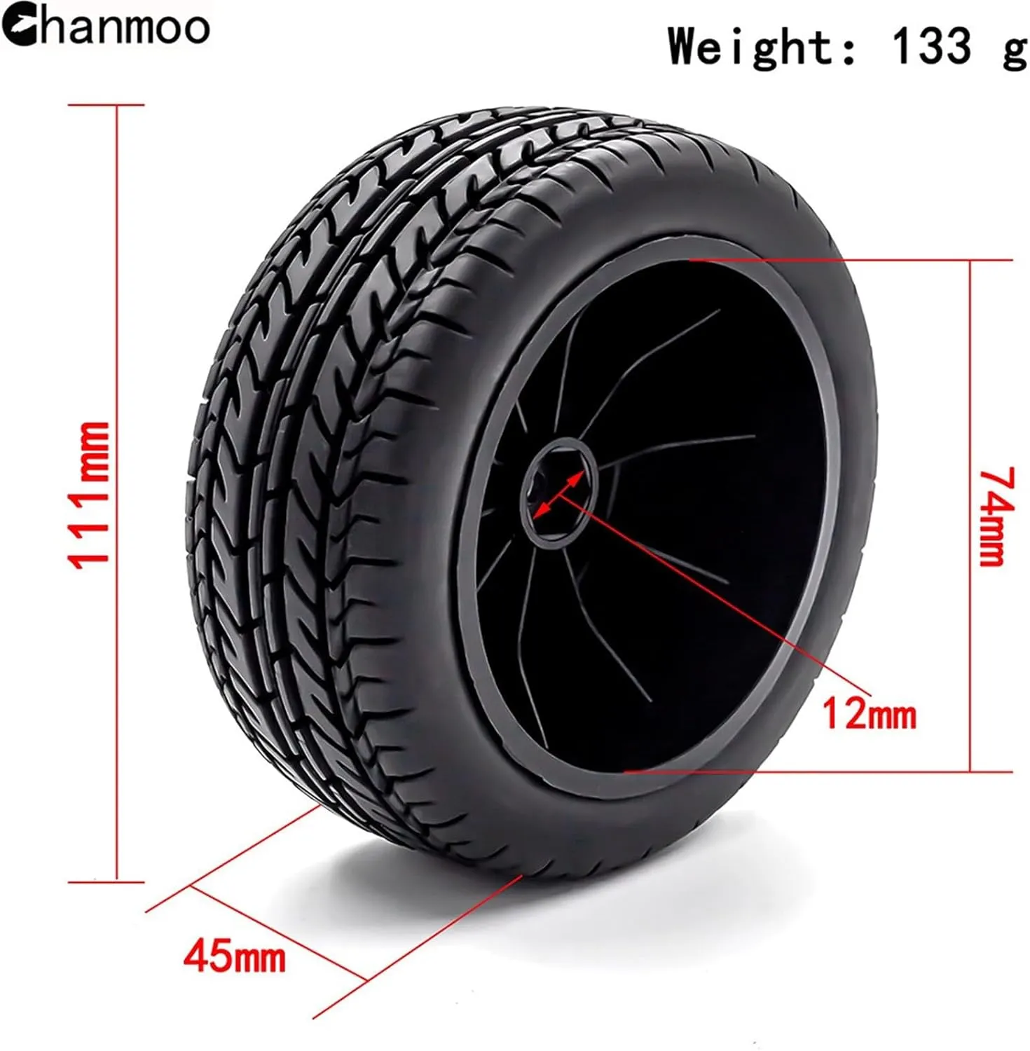 1/10 RC Short Course Truck Wheels and Tires with 12mm Hex 1:10 Scale Off Road Tyres for 1/10 RC Off-Road Car Traxxas TRX4 Slash Arrma Losi Tenacity Vkar 10sc Hpi RC Buggy Car 4PCS (D Tires)
