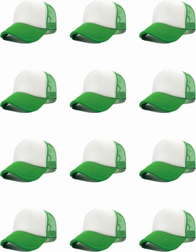 12 Pack Sublimation Hats for Men Blank Trucker Hats Bulk Snapback Mesh Women Baseball Caps DIY Custom 18 Colors