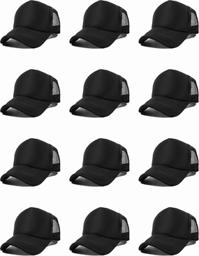 12 Pack Sublimation Hats for Men Blank Trucker Hats Bulk Snapback Mesh Women Baseball Caps DIY Custom 18 Colors