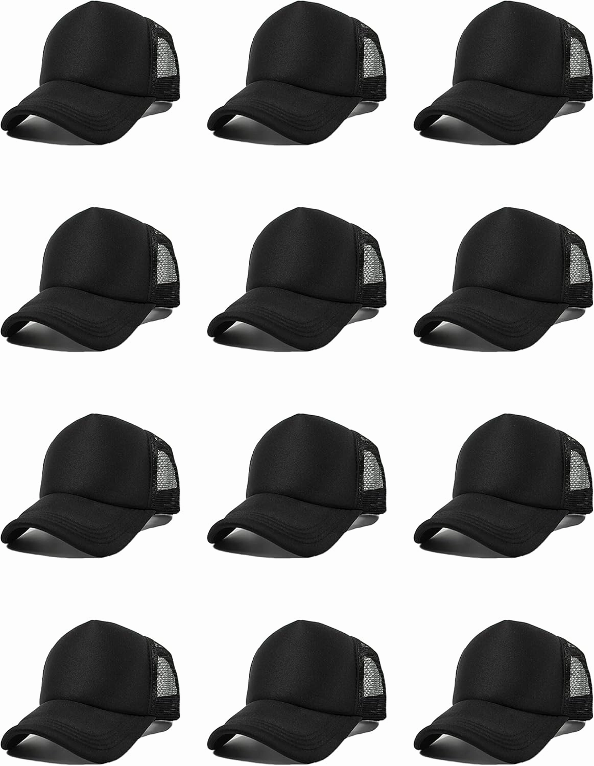 12 Pack Sublimation Hats for Men Blank Trucker Hats Bulk Snapback Mesh Women Baseball Caps DIY Custom 18 Colors