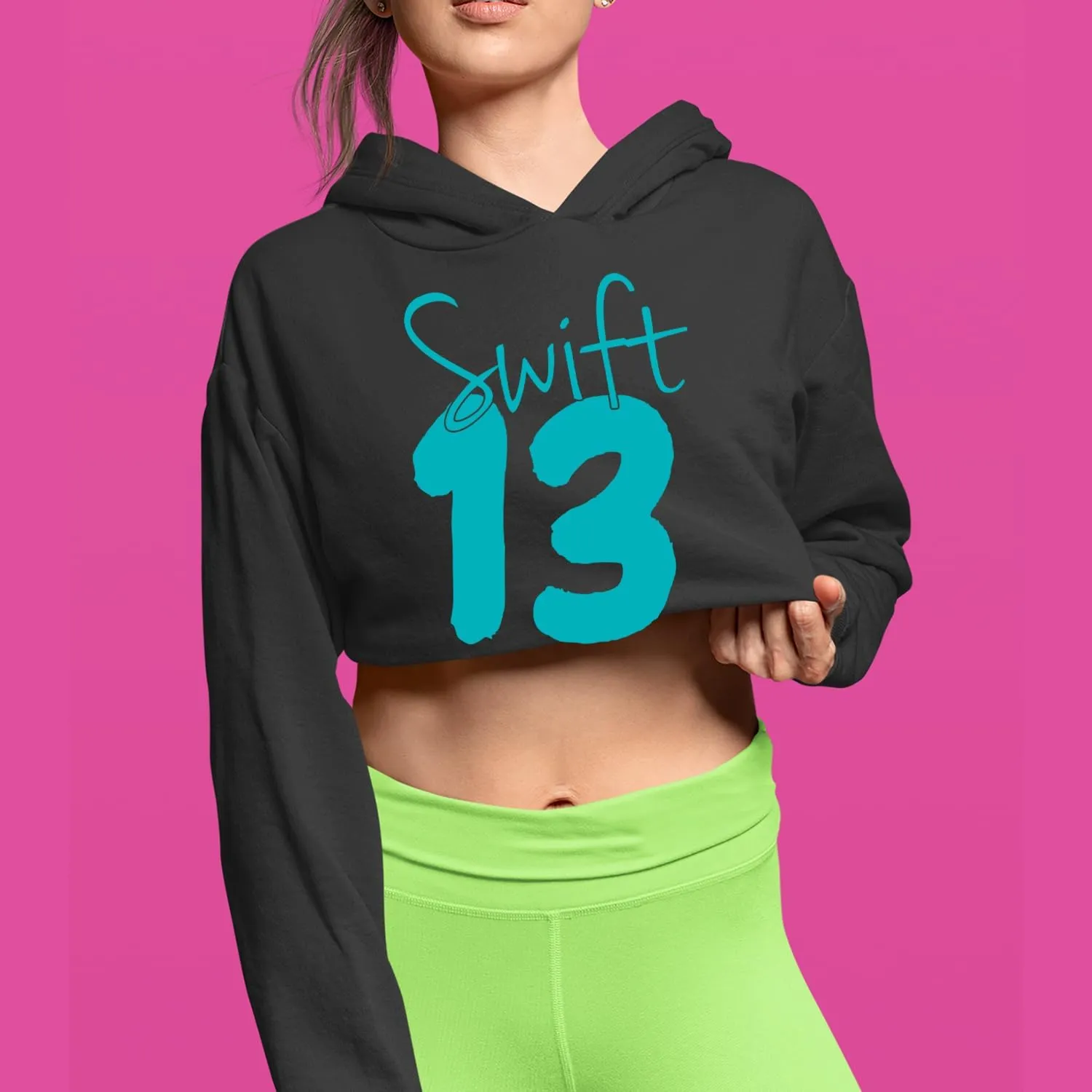 13 Swift 13 Lucky Number Era TTPD Cropped Fleece Hoodie, Soft & Cozy, Trendy Fit