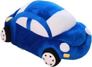 13.7" Car Plush Stuffed Car Shaped Pillow Car Plush Simulation Racing Car Toy Cartoon Throw Pillow Plushie Gifts for Kids Birthday Christmas Part ﻿ (Blue)