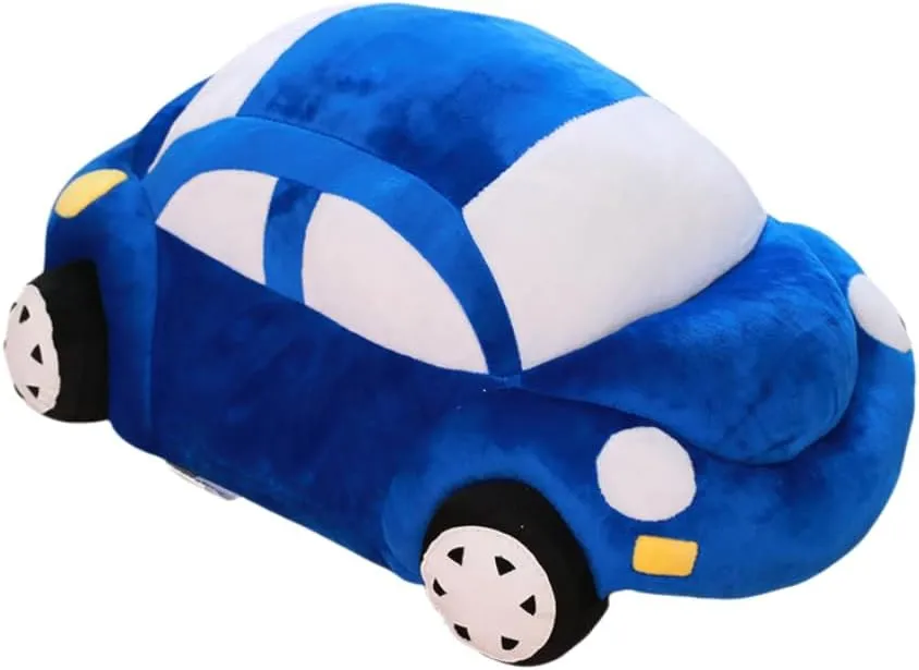 13.7" Car Plush Stuffed Car Shaped Pillow Car Plush Simulation Racing Car Toy Cartoon Throw Pillow Plushie Gifts for Kids Birthday Christmas Part ﻿ (Blue)