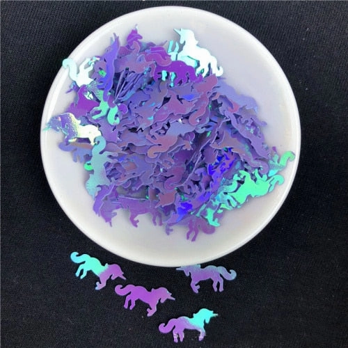 15g Mini unicorn Sequins corn Filler Clear Slime Toys Accessories Supply For Kids corn Doll Figure Model Lizun Toys Decor Gifts