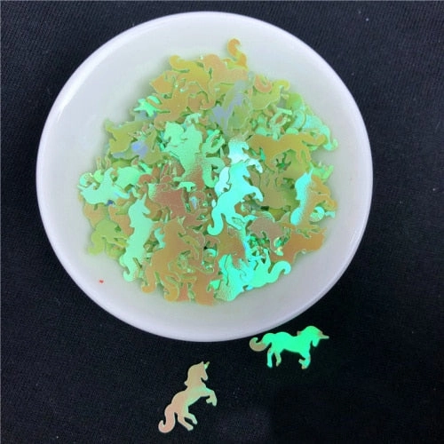 15g Mini unicorn Sequins corn Filler Clear Slime Toys Accessories Supply For Kids corn Doll Figure Model Lizun Toys Decor Gifts