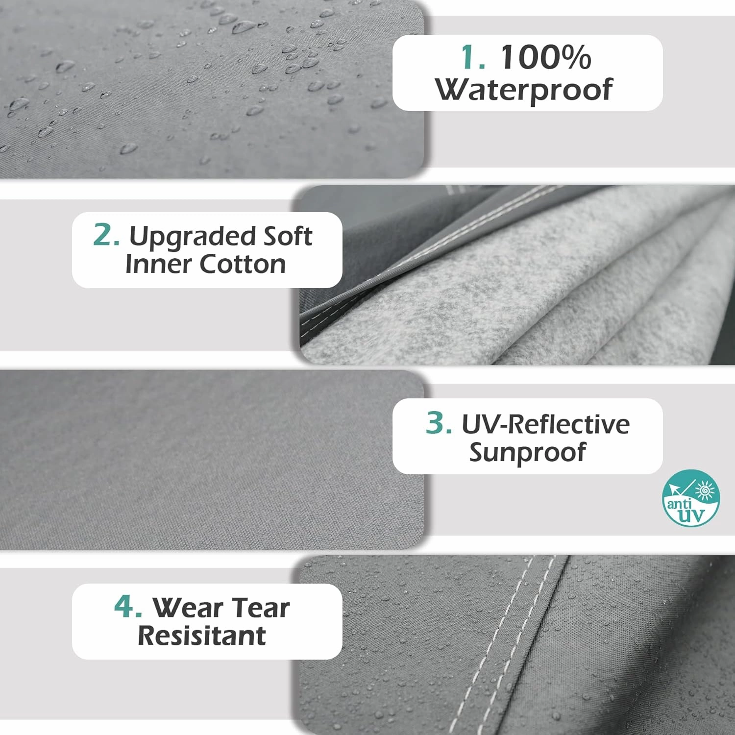 16 Layers Large SUV Car Cover Waterproof All Weather Heavy Duty, Universal Fit Cadillac Escalade ESV, Chevrolet Chevy Suburban, Ford Expedition Max, GMC Suburban, Lincoln Navigator LWB etc.