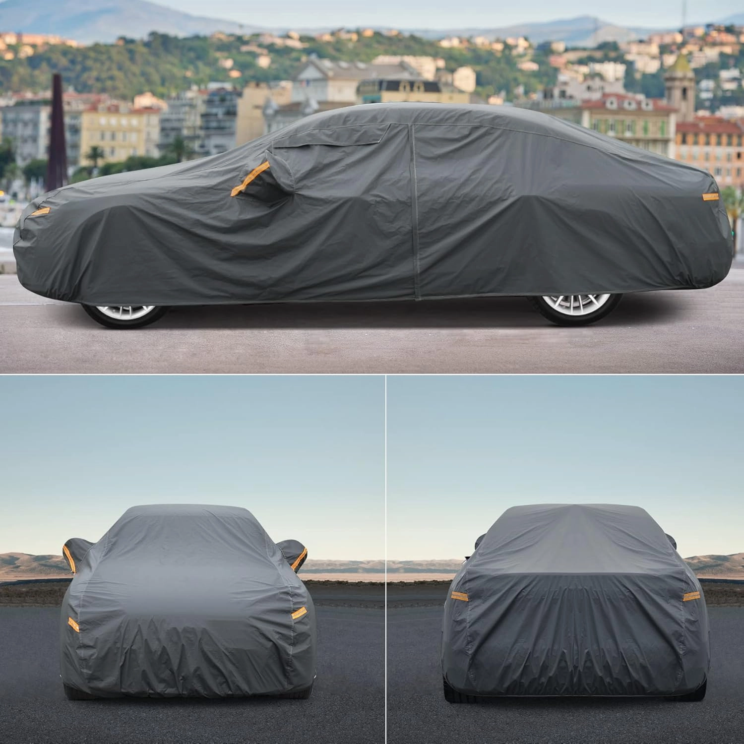 16 Layers Large SUV Car Cover Waterproof All Weather Heavy Duty, Universal Fit Cadillac Escalade ESV, Chevrolet Chevy Suburban, Ford Expedition Max, GMC Suburban, Lincoln Navigator LWB etc.