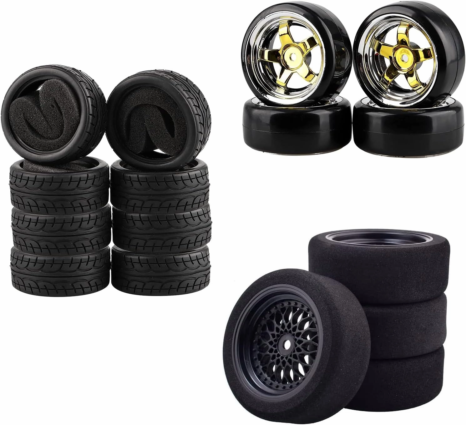1/10 on Road Soft Tires Foam Drifting Tyres Fit for RC 1:10 Touring On Road Car Drift Car