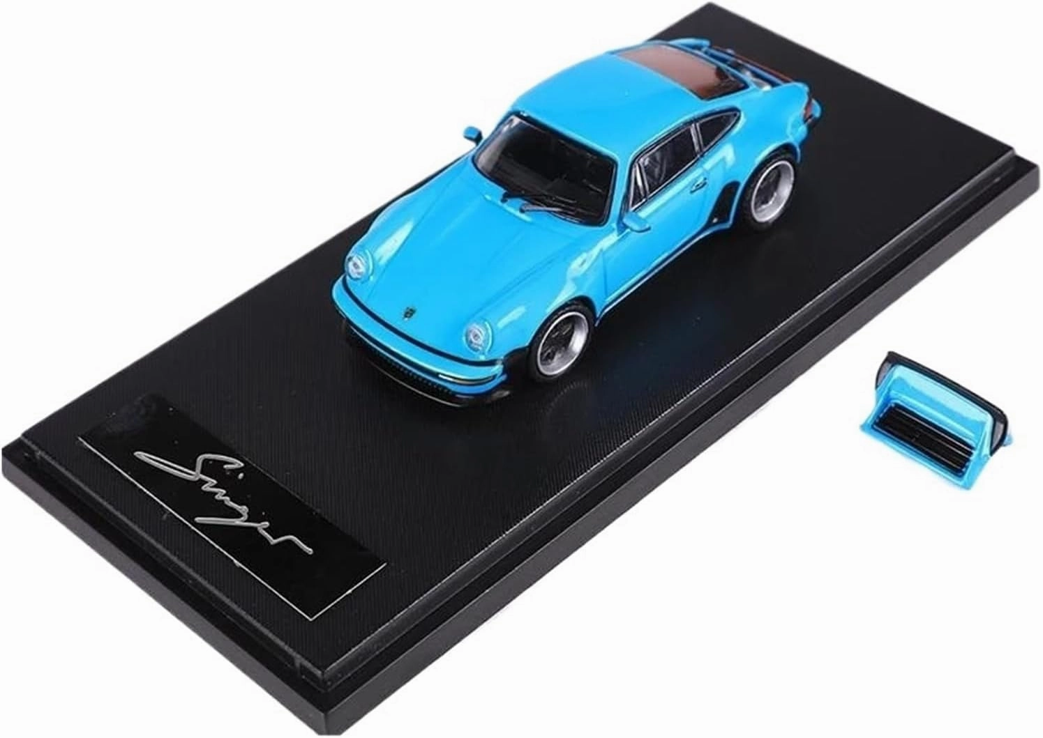 1:64 for Singer 930 Turbo Study Alloy Car Model for Collection Memoria Mini Simulation Toys(Yellow)