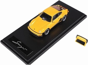 1:64 for Singer 930 Turbo Study Alloy Car Model for Collection Memoria Mini Simulation Toys(Yellow)