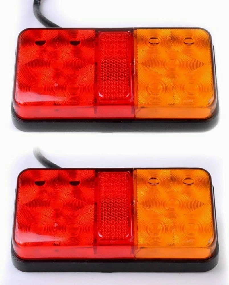 1 Pair 12V Waterproof LED Tail Lights - Durable Brake Indicator Lights Trucks, Trailers, Vans, and Boats(Motorcycle Lamp1pc)
