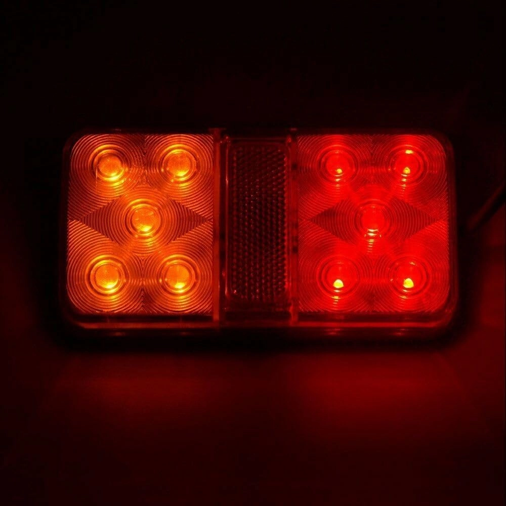 1 Pair 12V Waterproof LED Tail Lights - Durable Brake Indicator Lights Trucks, Trailers, Vans, and Boats(Motorcycle Lamp1pc)