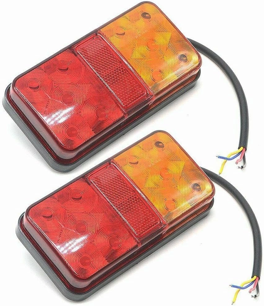 1 Pair 12V Waterproof LED Tail Lights - Durable Brake Indicator Lights Trucks, Trailers, Vans, and Boats(Motorcycle Lamp1pc)