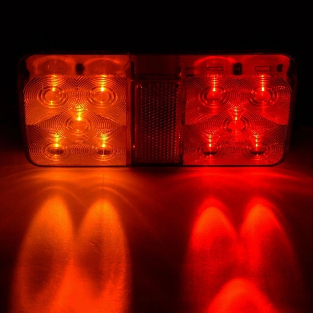 1 Pair 12V Waterproof LED Tail Lights - Durable Brake Indicator Lights Trucks, Trailers, Vans, and Boats(Motorcycle Lamp1pc)