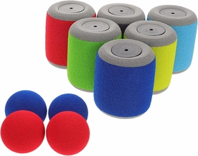 1Set Toss Ball Game Set with Plastic Cans Balls Sensory for Family Fun Enhances Hand Eye Coordination and Motor Skills for Parties Play