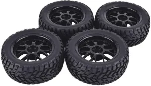 2023 4PCS 75MM Super Soft Rubber Rally Car Wheel Rim&Tires Hex 12MM Replacement Spare Parts for HSP HPI 1:10 RC Racing Car Accessory Part