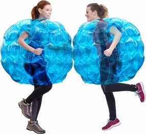 2 Pack Bumper Balls: 36inch Inflatable Sumo Ball - Durable PVC Vinyl Material Body Bubble Soccer - Giant Human Hamster Knocker Body Zorb Ball for Kids and Adults Physical Outdoor Toys, Blue