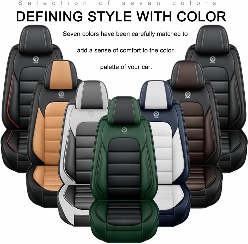 2 Seat Covers for Chevrolet Suburban 2006-2024 Leather Car Seat Covers Waterproof Anti-Slip Soft Car Seat Protectors Premium Automotive Seat Covers with Airbag（Standard,Black Coffee）