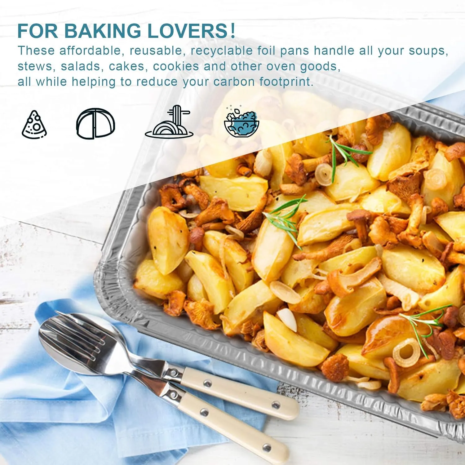 2LB Aluminum Pans with Clear Lids (50PACK)，2 LB Foil Pans - to Go Food Containers，Recyclable Aluminum Foil with Strong Seal for Freshness & Spill Resistance- 8.26" x 5.7" x 1.77"