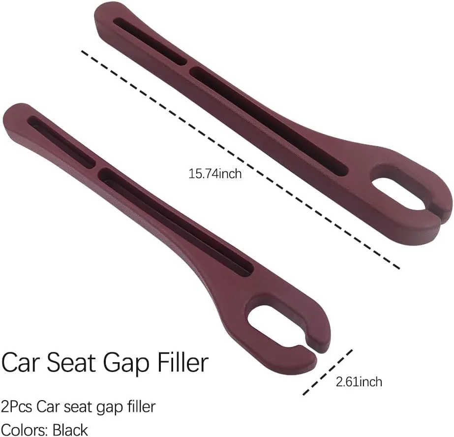 2PCS Car Seat Gap Filler Organizer with Phone Holder,[Upgrade Version] Car Seat Gap Organizer for Prevent Falling,Essential Car Accessories Car Side Seat Gap Filler (Red)