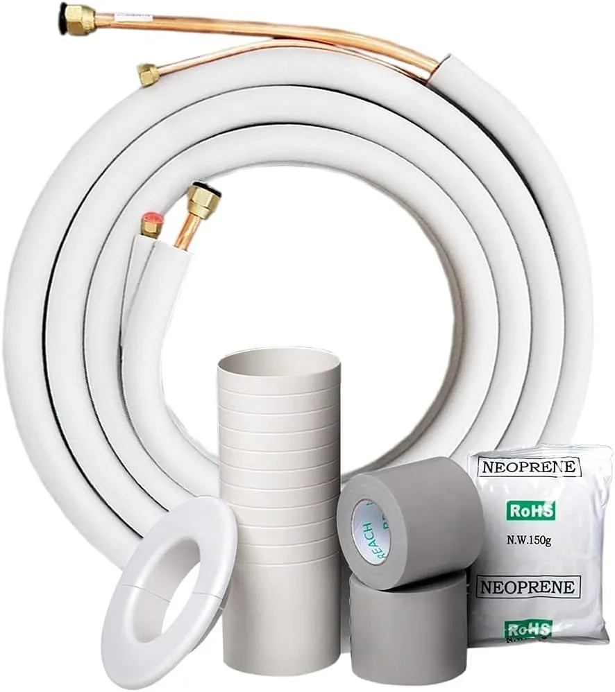 3/8" x 5/8" MrCool Ductless Split System Line Set with Control Wire - 50 Ft
