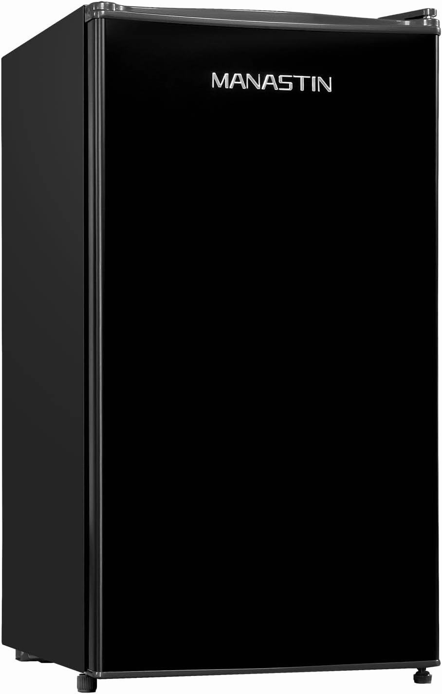 3.2 Cu.Ft Mini Fridge with Freezer, Single Door Mini Fridge, Adjustable Thermostat, Energy Saving Mini Refrigerator for Bedroom, Office, Dorm (Piano Black, 3.2 Cu.ft)