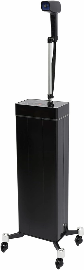 3-in-1 Nano Hair Steamer,1200W Salon Professional Hooded Portable Hair Dryer, Hair Processor with Timer,Adjustable Fog Output&Height,41.34-62.99in (Black)