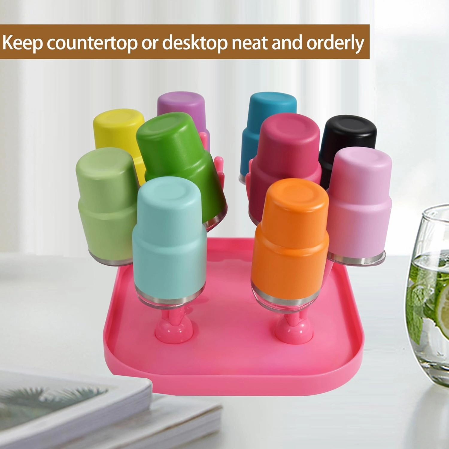 3 oz Stainless Steel Shot Glasses with Straw, Lid & Drying Rack - 36 Pcs Mini Tumblers for Wedding Party, Whiskey Cocktail Bar
