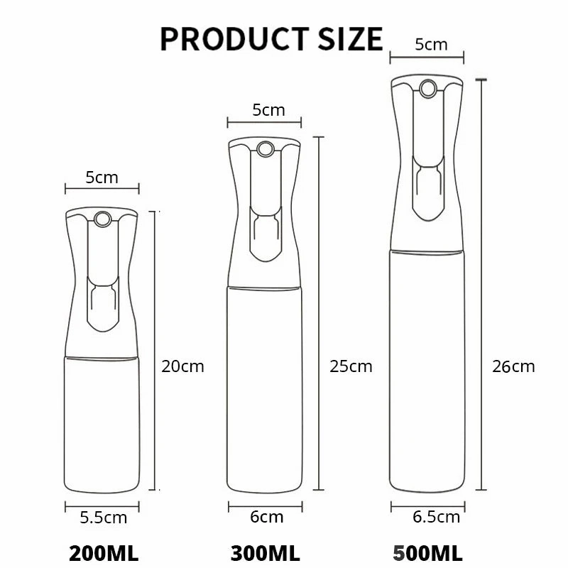 3 Pack Oil Sprayer Bottle Set - 200ml & 500ml for Cooking, Fitness, and BBQ