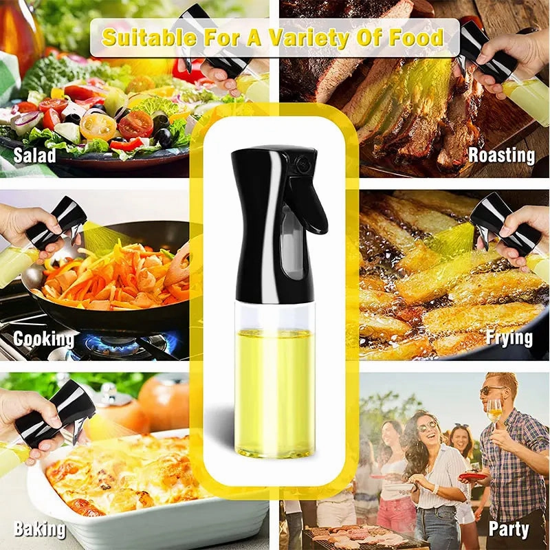 3 Pack Oil Sprayer Bottle Set - 200ml & 500ml for Cooking, Fitness, and BBQ
