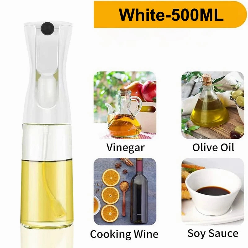 3 Pack Oil Sprayer Bottle Set - 200ml & 500ml for Cooking, Fitness, and BBQ