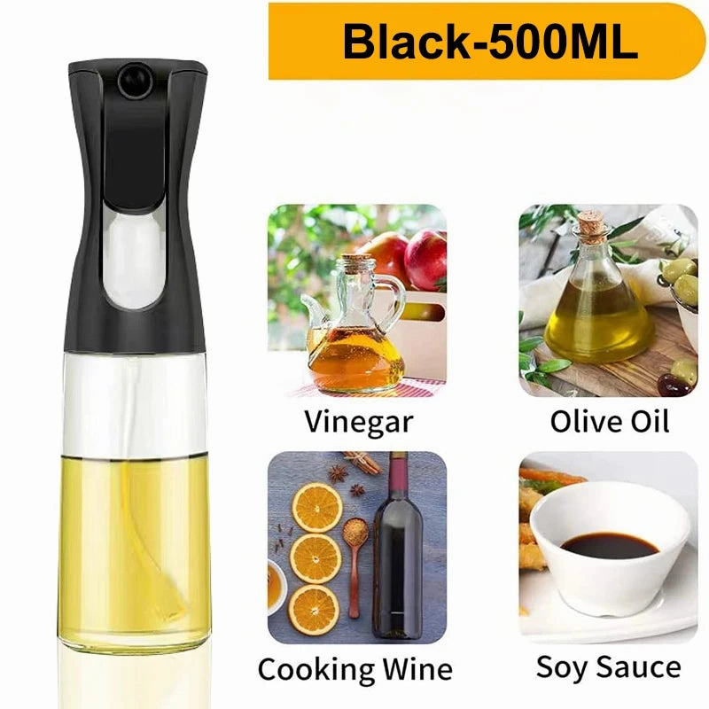 3 Pack Oil Sprayer Bottle Set - 200ml & 500ml for Cooking, Fitness, and BBQ