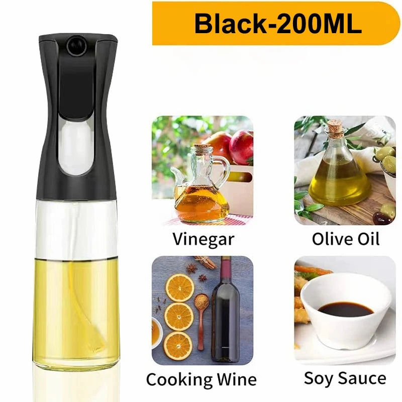 3 Pack Oil Sprayer Bottle Set - 200ml & 500ml for Cooking, Fitness, and BBQ