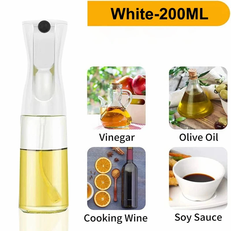 3 Pack Oil Sprayer Bottle Set - 200ml & 500ml for Cooking, Fitness, and BBQ