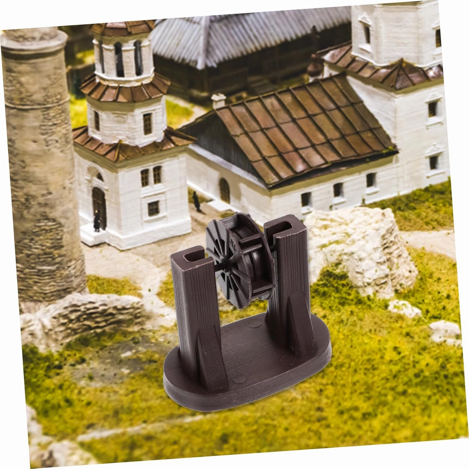 3 Sets Artificial Model Wheel Water Fountain Landscape Accessory Fall Decor DIY Water Wheel Decor Model Pressure Washer