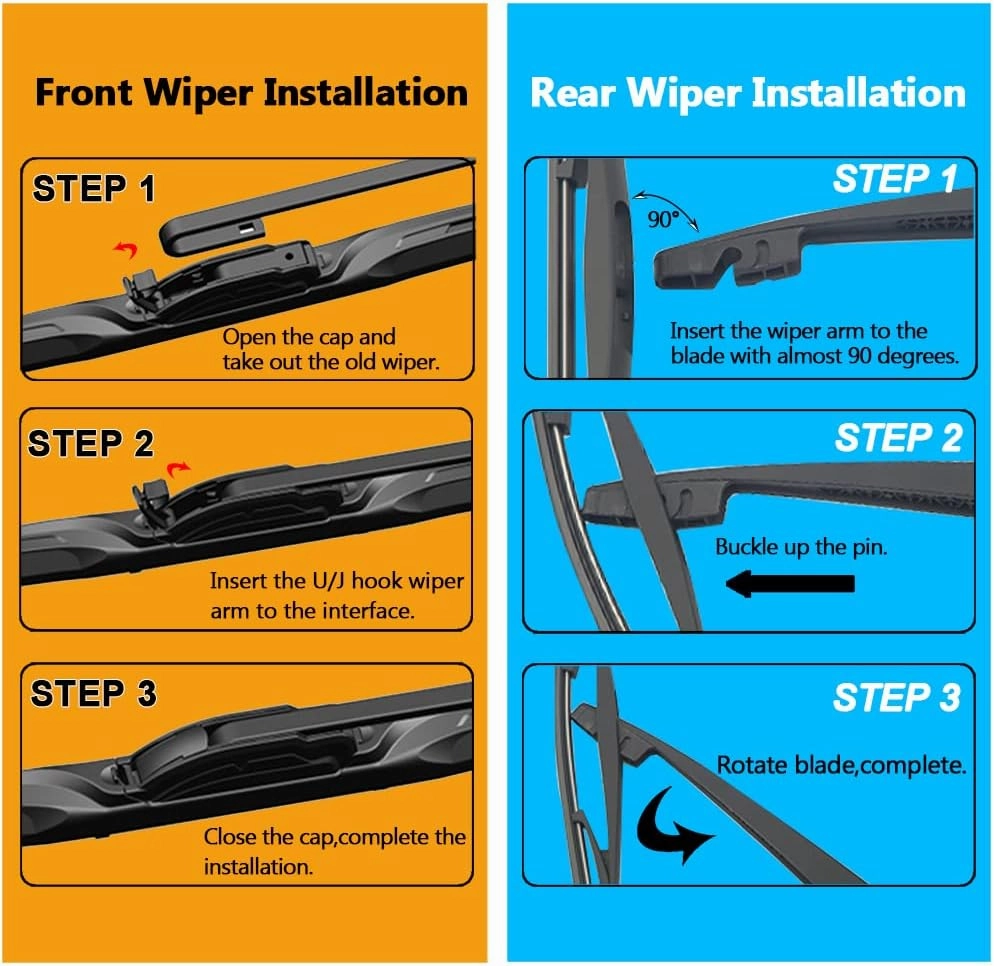 3 Wipers Replacement for Honda Pilot Rear and Front Windshield Wiper Blades 2016-2020 2021 2022,3 Pieces 26" 24" 14 inch…