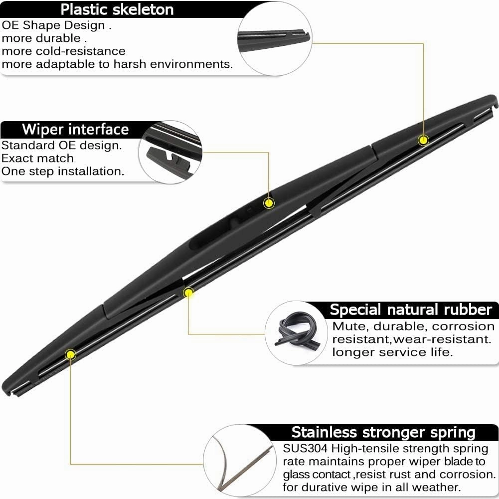 3 Wipers Replacement for Honda Pilot Rear and Front Windshield Wiper Blades 2016-2020 2021 2022,3 Pieces 26" 24" 14 inch…