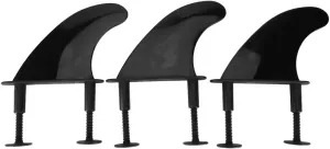 3Pcs Surfboard Fins Replacement | Sturdy Plastic Surfing Accessory | Portable Fins for Surfboard/Bodyboard | Black Color, 14.5x20x2.5cm