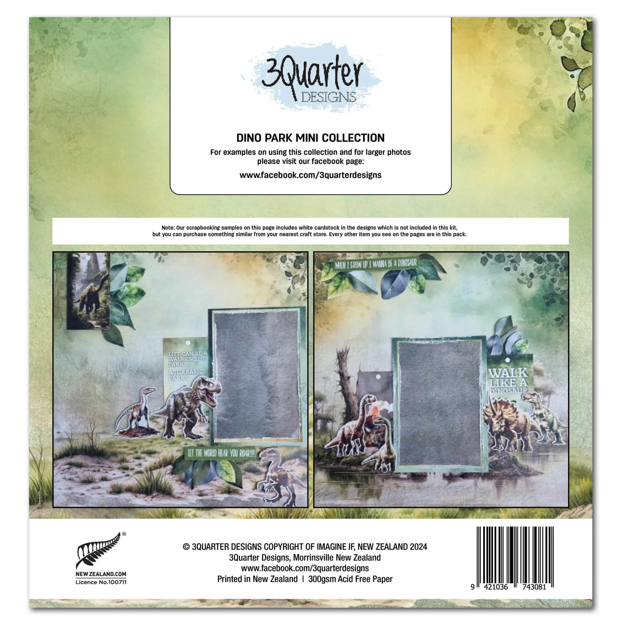 3Quarter Designs - 12x12 Mini Collection - Dino Park