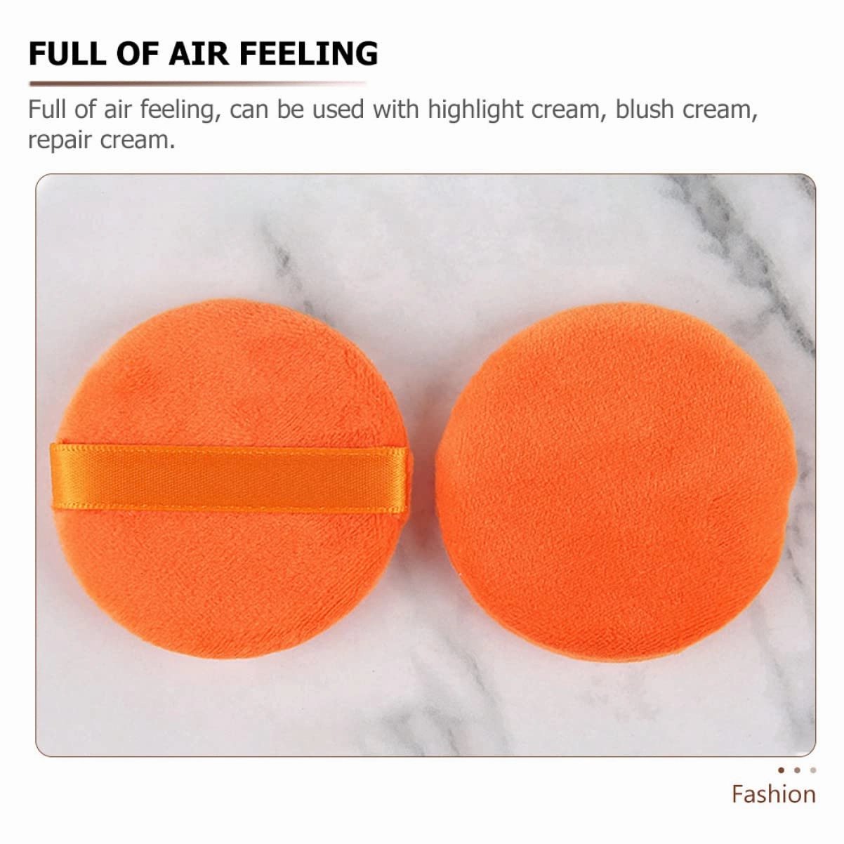 3sets Velvet Powder Puff Makeup Applicators for Women Foundation Sponges Ribbon Small Fluffy Skin-friendly for Girls 2boxes*3 Color
